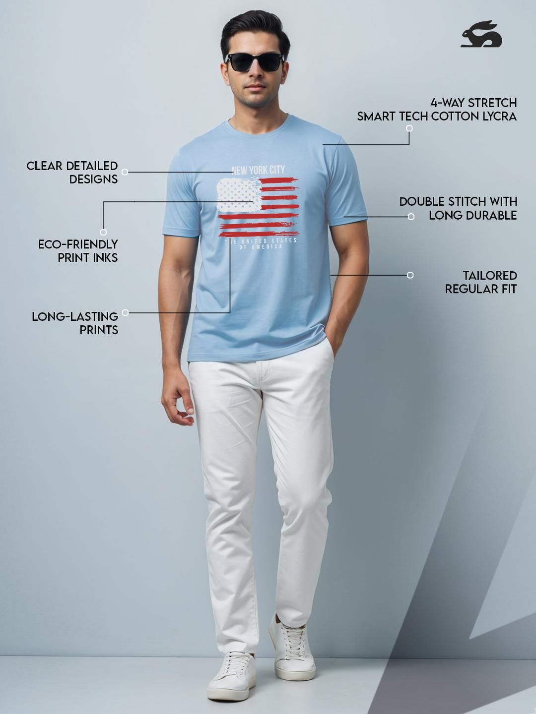 Tshirts Biru Lelaki ADRO