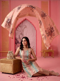 Mamicha Women Regular Thread Work Kurta with Trousers & With Dupatta