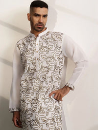 Anouk Men Embroidered Thread Work Kurta