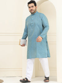 SOJANYA PLUS Ethnic Motifs Woven Design Kurta with Pyjamas