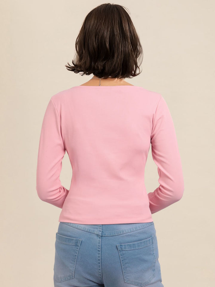 DressBerry Sweetheart Neck  Ribbed Top