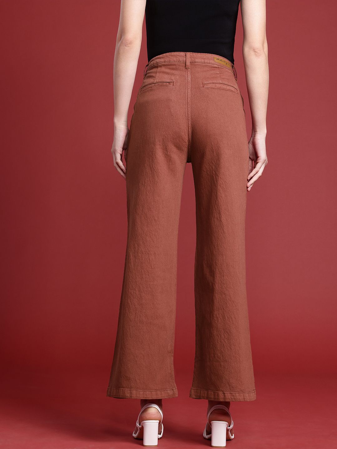 all about you Women Wide Leg High-Rise Stretchable Jeans