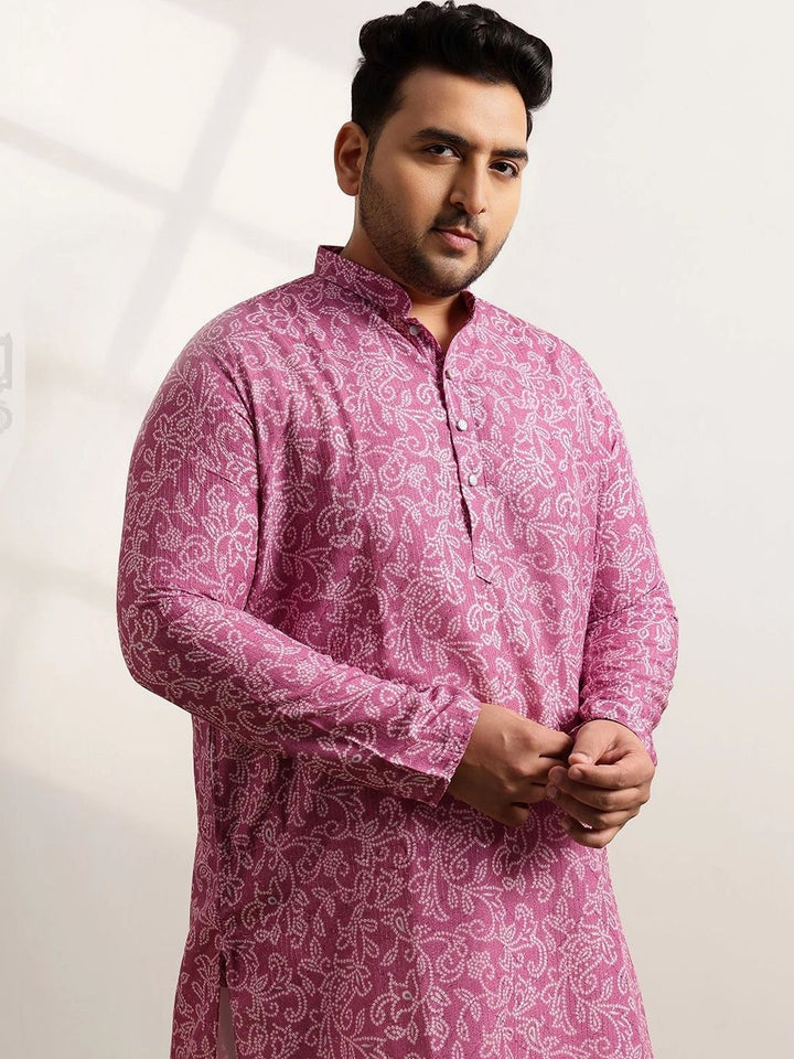 SOJANYA PLUS Men Ethnic Motifs Printed Regular Kurta with Trousers
