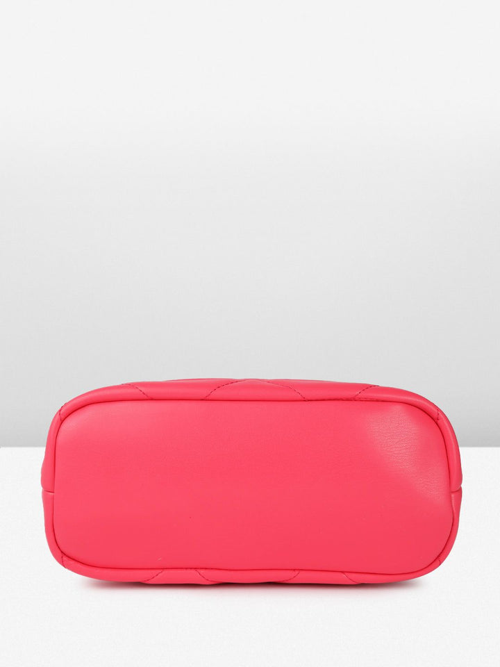 DressBerry Structured Quilted Handheld Bag with Pouch