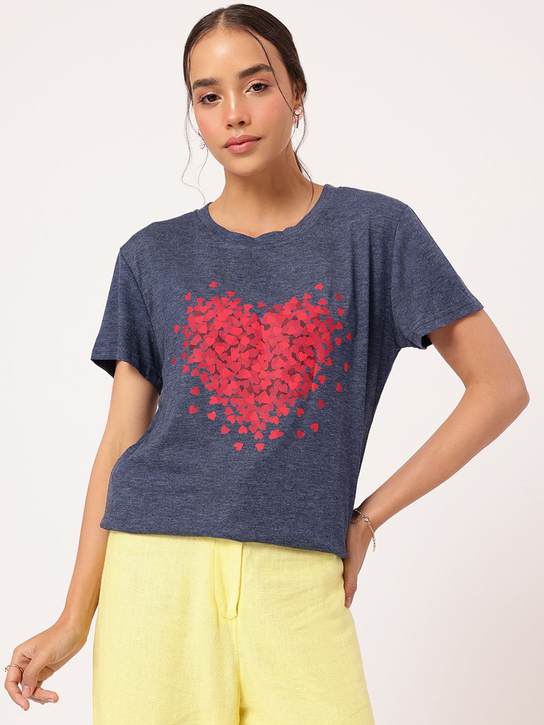DressBerry LoveCore Heart Printed Comfy Tee