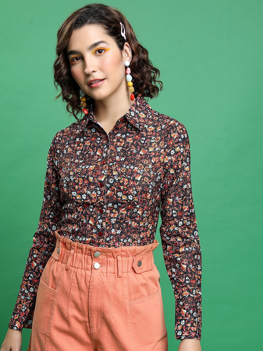 Tokyo Talkies Women Printed Regular Fit Shirt
