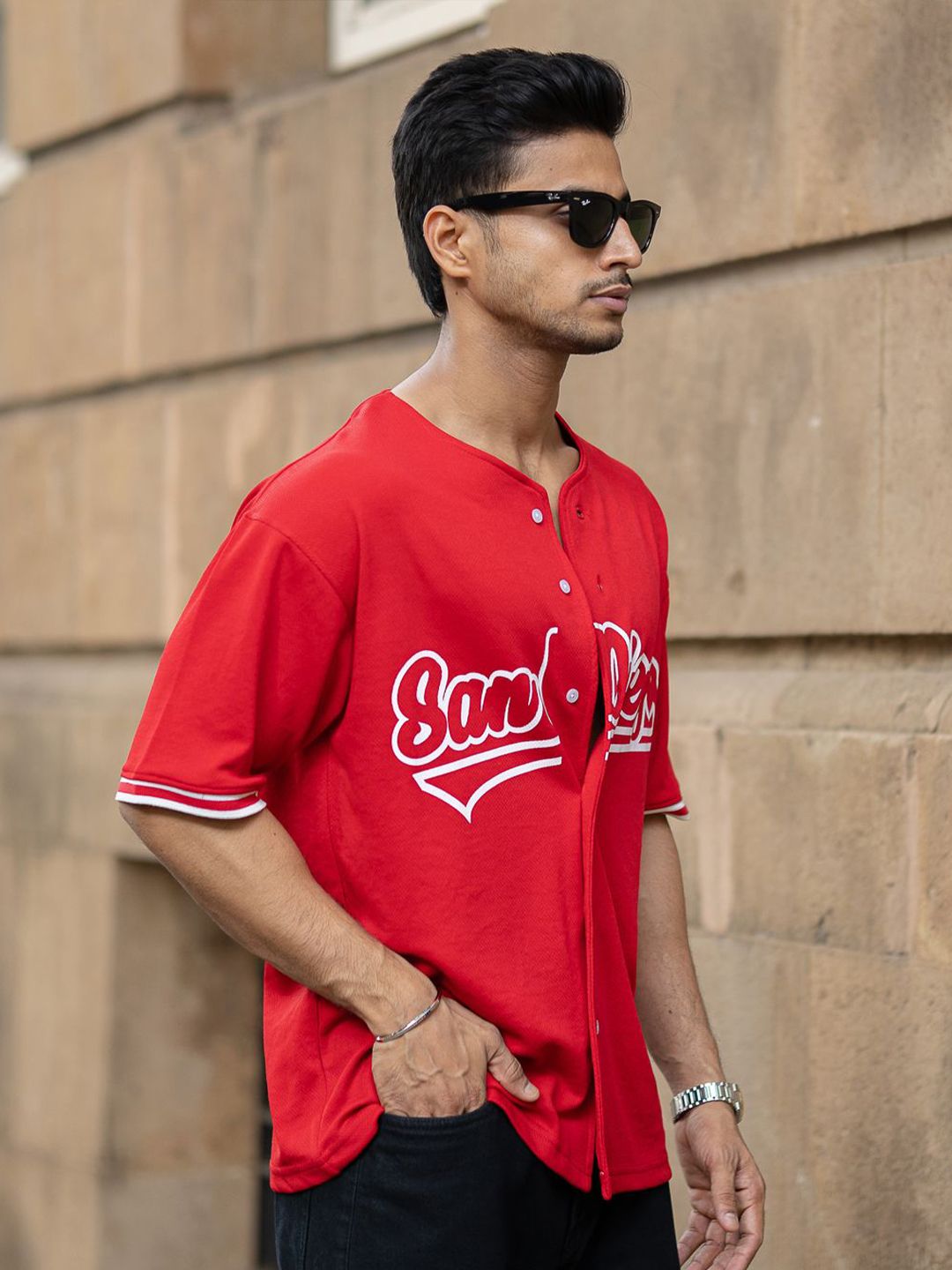 Powerlook Men Typography Printed Oversized Shirt