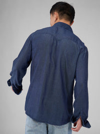 VASTRADO Men Classic Spread Collar Solid Cotton Slim Fit Casual Shirt