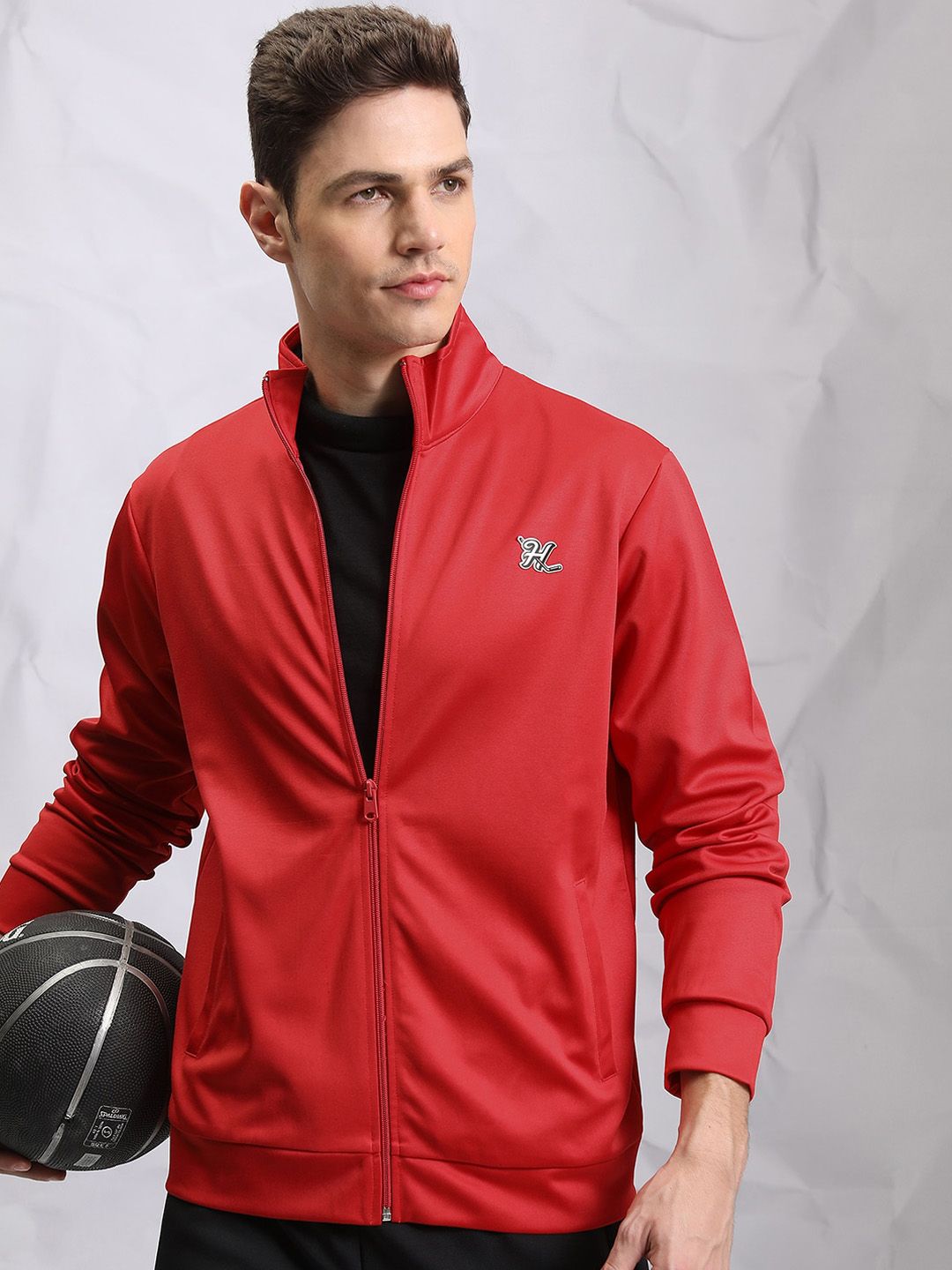 HIGHLANDER Mock Collar Open Front Jacket