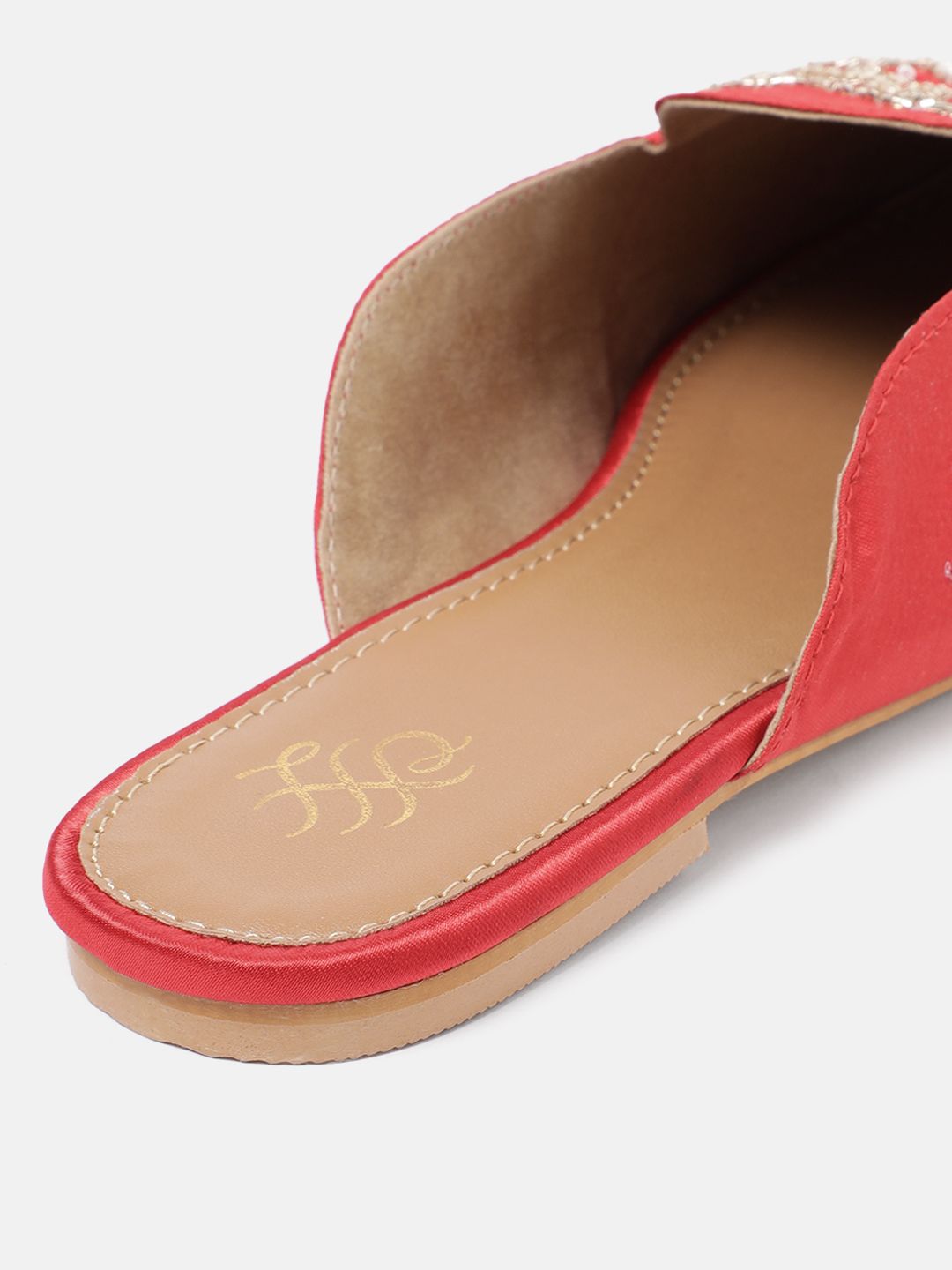 House of Pataudi Ethnic Motifs Embellished Mules