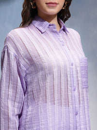 CHIC BY TOKYO TALKIES Women Horizontal Stripes Opaque Striped Casual Shirt
