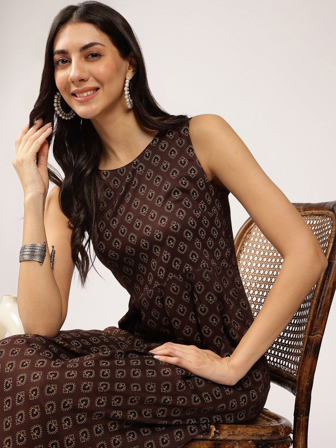 Anouk Ethnic Motifs Printed Kurta With Trousers