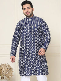SOJANYA PLUS Kurta Lurus Kolar Mandarin Sulam Bunga