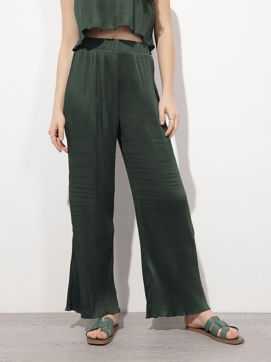DressBerry Evening Of Elegance Accordion Pleated Trousers