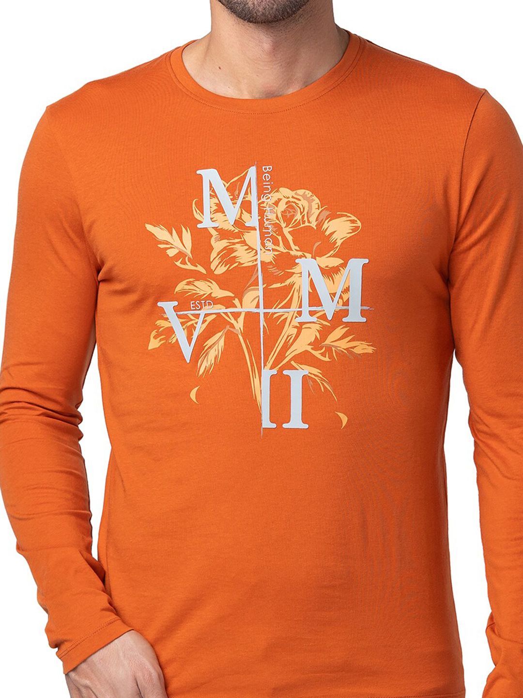 Being Human Typography Printed Casual T-shirt