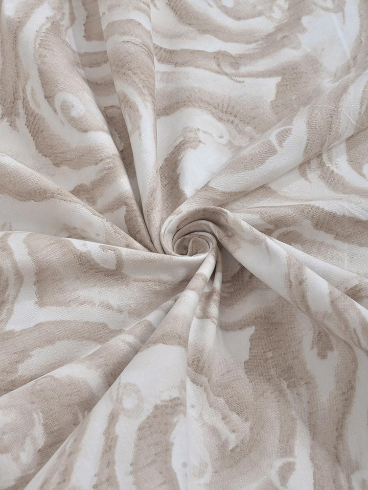 KLOTTHE Beige 300 TC King Bedsheet with 2 Pillow Covers