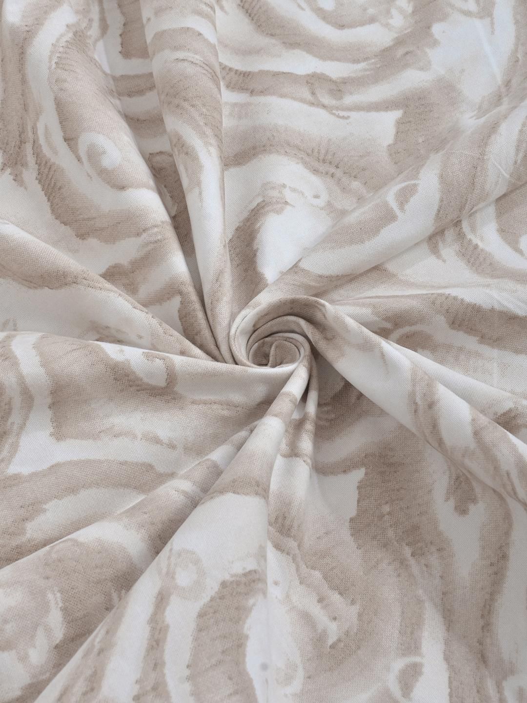 KLOTTHE Beige 300 TC King Bedsheet with 2 Pillow Covers