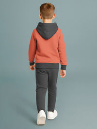 HELLCAT Boys Colourblocked Hooded Sweatshirt With Trousers