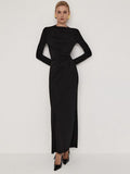 DressBerry Women Ruched Maxi Dress