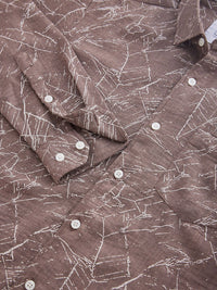VASTRADO Men Classic Slim Fit Abstract Printed Casual Shirt
