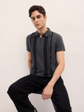 THE BEAR HOUSE Men Striped Polo Collar T-shirt