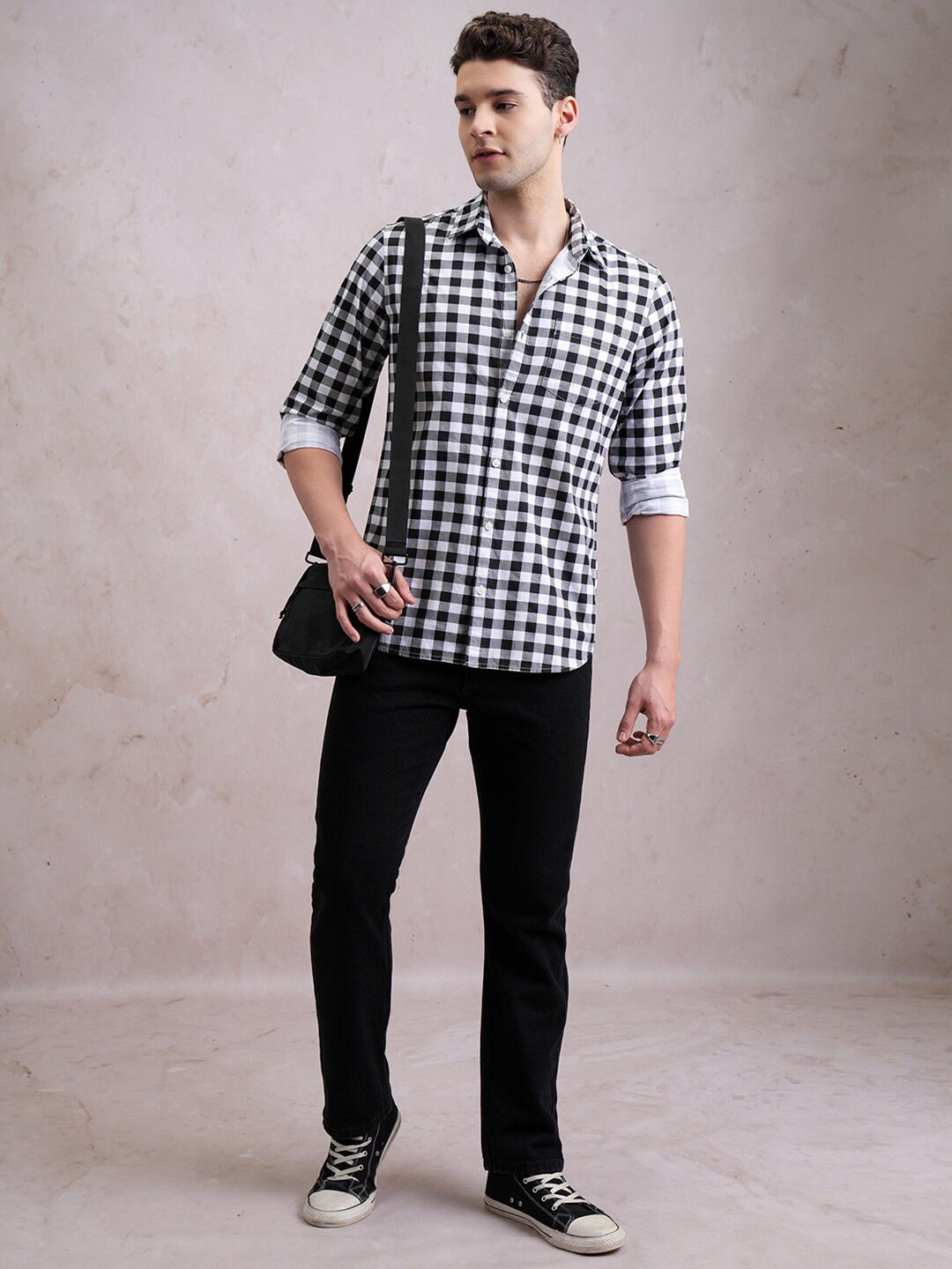 Highlander Men Checked Slim Fit Shirt