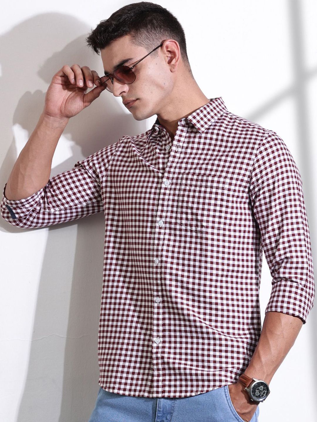 Thomas Scott Men Other Checks Casual Shirt