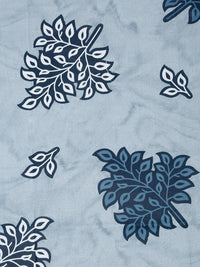 KLOTTHE Blue Cotton Floral 400 TC Cadar Bujang