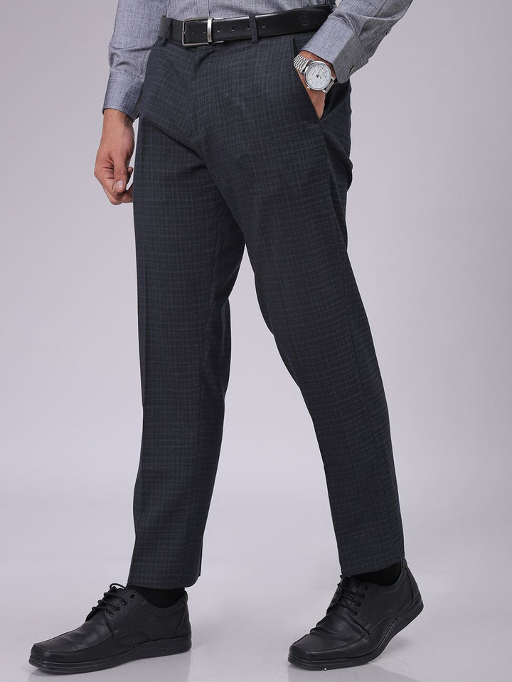 The Indian Garage Co. X Luxe Men Checked Formal Trousers