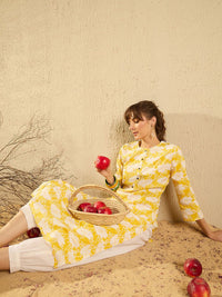Indo Era Women Yoke Design Flared Sleeves Kurta