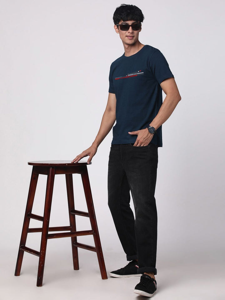 ADRO Men Graphic Printed Round Neck Cotton T-shirt