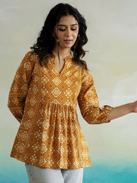 Sanskrutihomes wanita motif etnik dicetak kapas atas