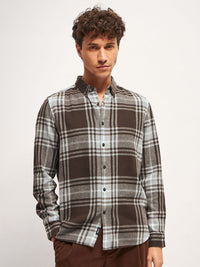 THE BEAR HOUSE Men Slim Fit Tartan Checks Opaque Checked Casual Shirt