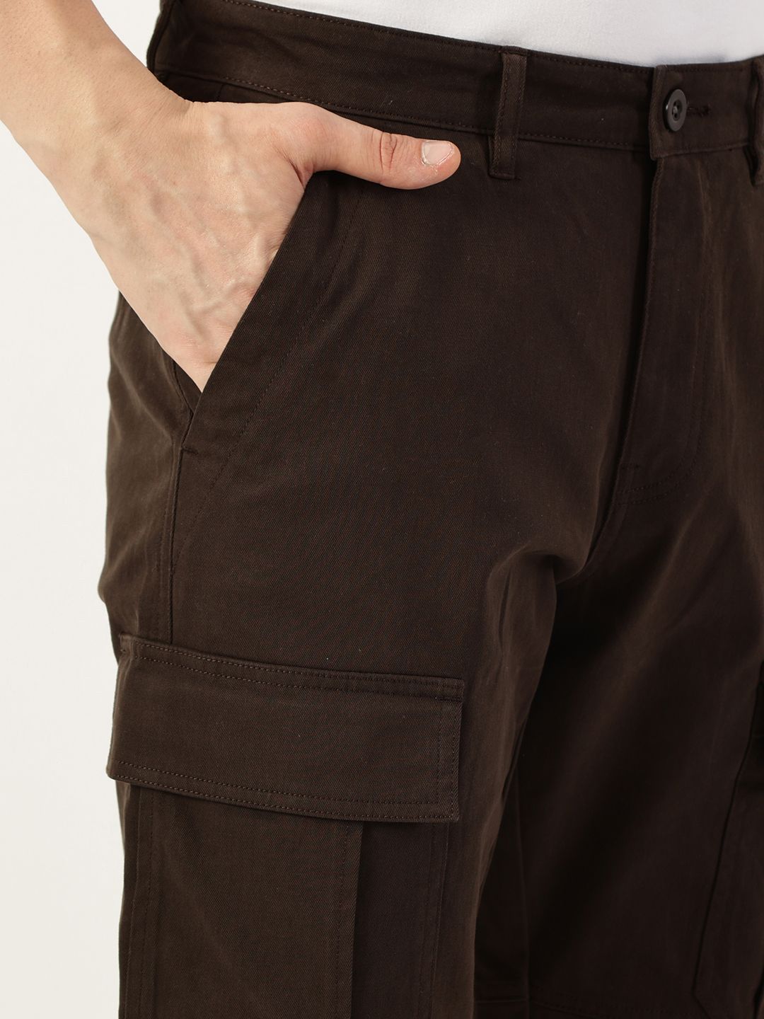 Thomas Scott Men Smart Easy Wash Cargos Trousers