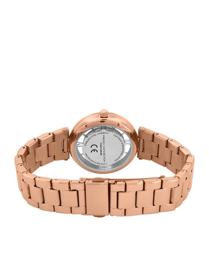 French Connection Women Dial & Stainless Steel Bracelet Style Straps Analogue Watch