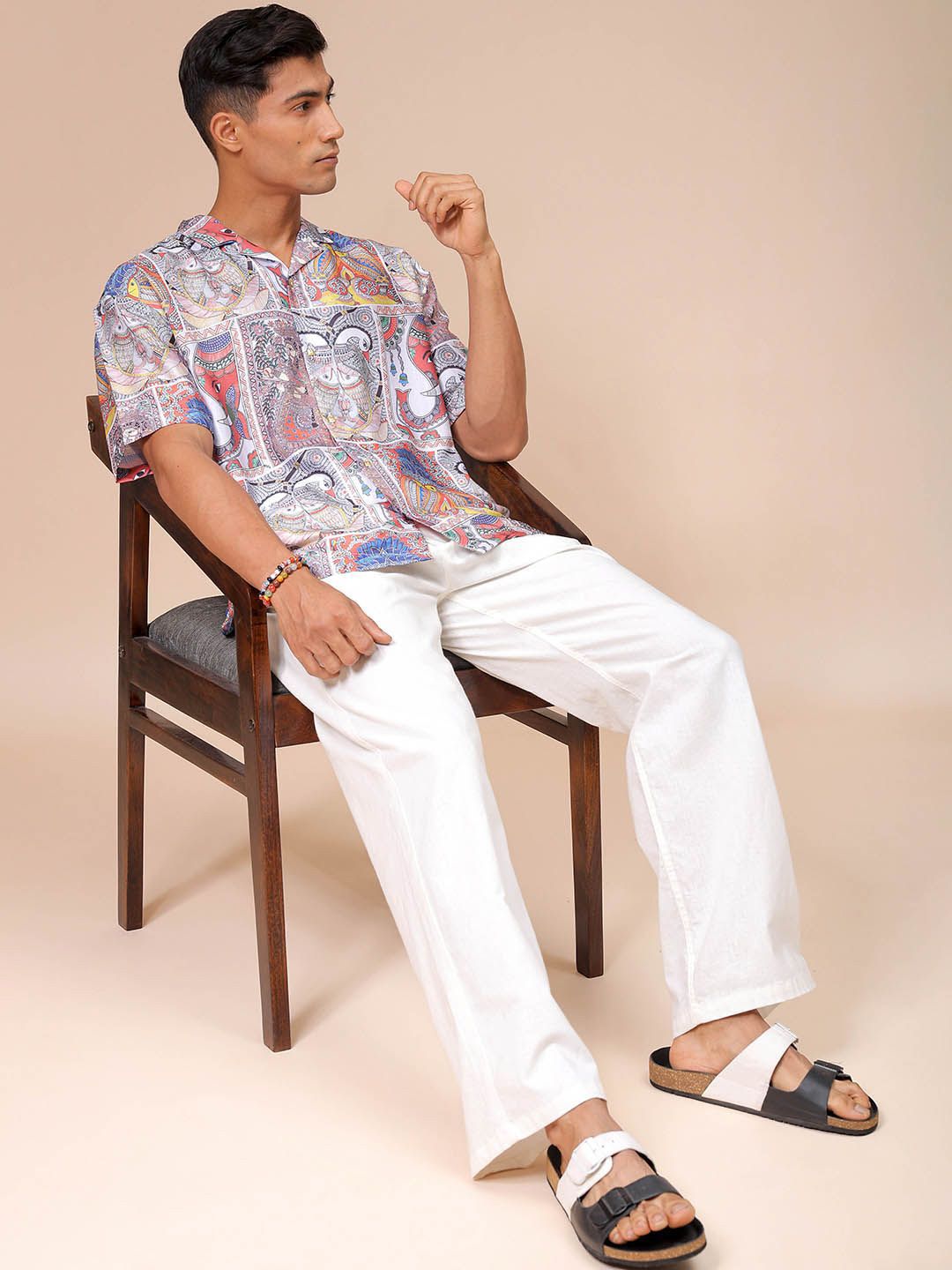 The Indian Garage Co Men Relaxed Fit Indie Printed Resortwear Shirt