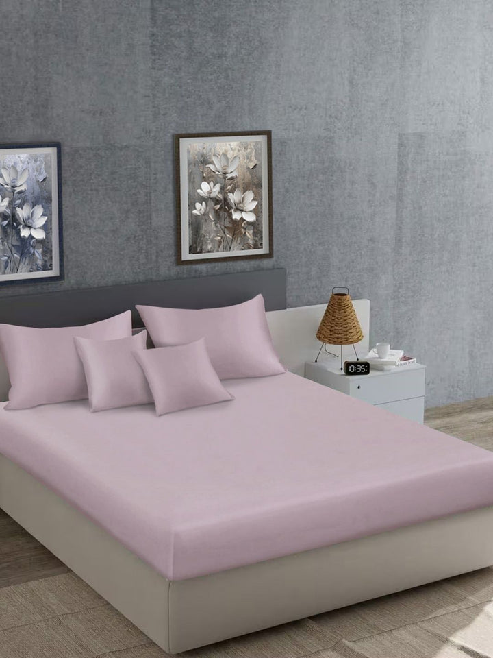 Myntra Elegant Homes Flat 400 TC Cadar Katil Super King Dengan 2 Sarung Bantal & 2 Sarung Kusyen