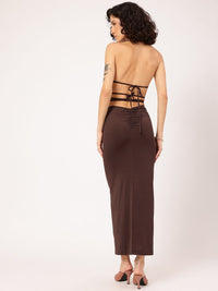 DressBerry Flirty Fusion Open-Back Tie-Up Shoulder Straps Co-Ords
