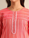 Motif Etnik Wanita Mamicha Bercetak Cermin Biasa Bekerja Kurta Kapas Tulen dengan Seluar