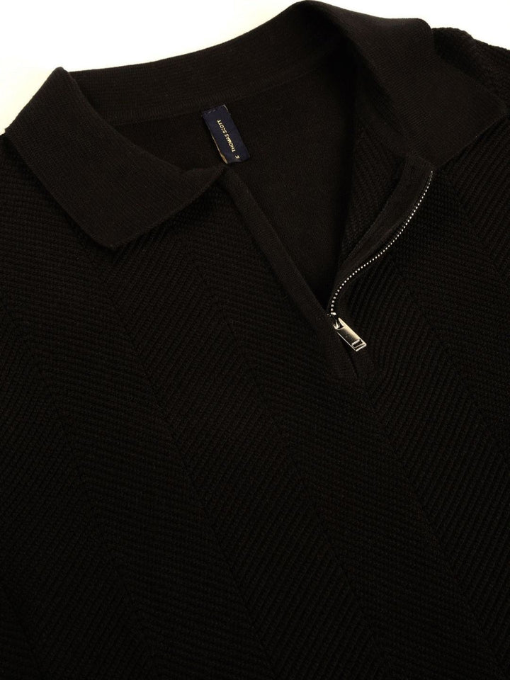 Thomas Scott Men Bio Finish Solid Polo Collar Cotton T-shirt
