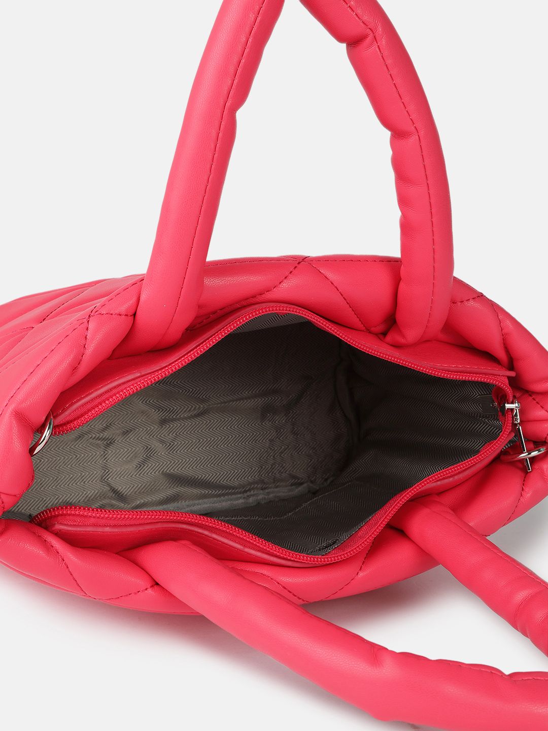 DressBerry Structured Quilted Handheld Bag with Pouch