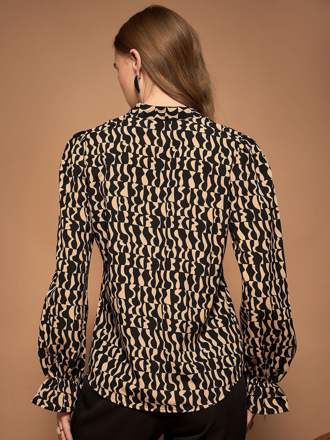 Berrylush Print Bishop Sleeves Top