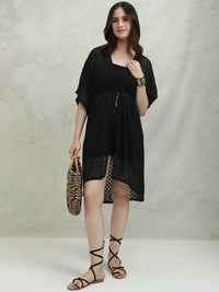 Vishudh Wanita Longline Tie-Up Shrug
