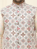 SOJANYA PLUS Men Printed Nehru Plus Size Jacket