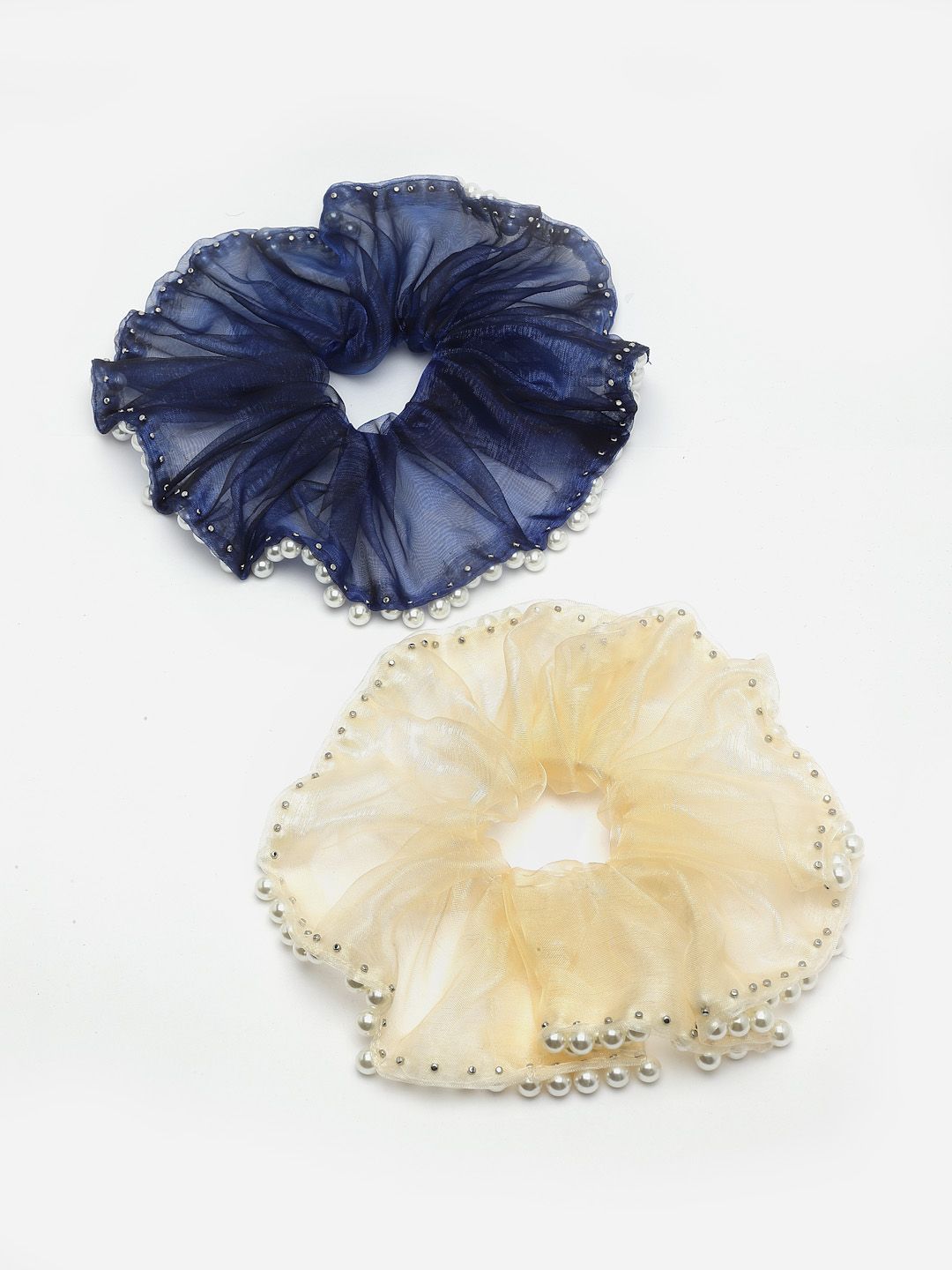 VOGUE PANASH Women Set of 2 Embellished Ponytail Holders