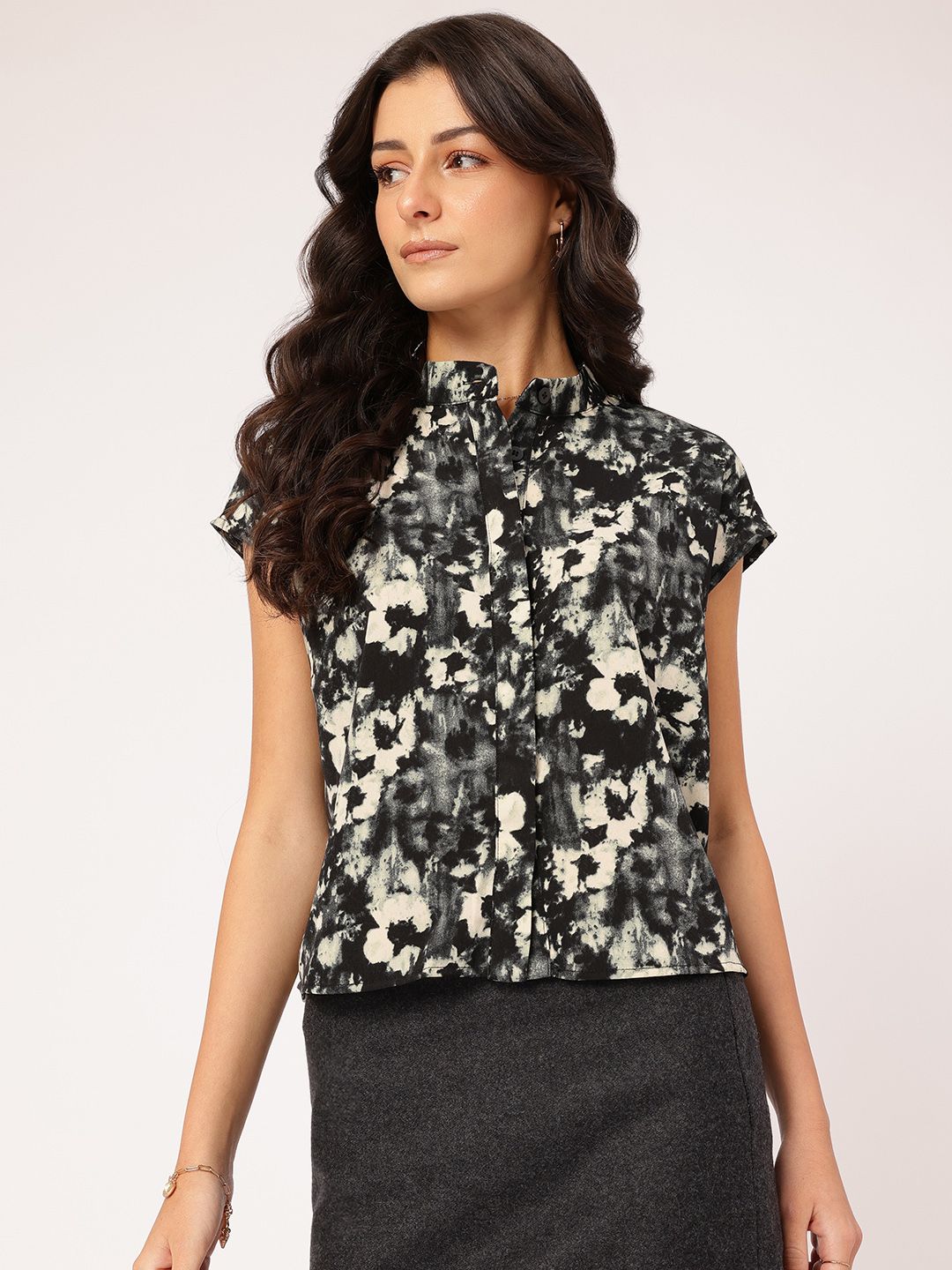 DressBerry Moonlight Muses Abstract Print Shirt