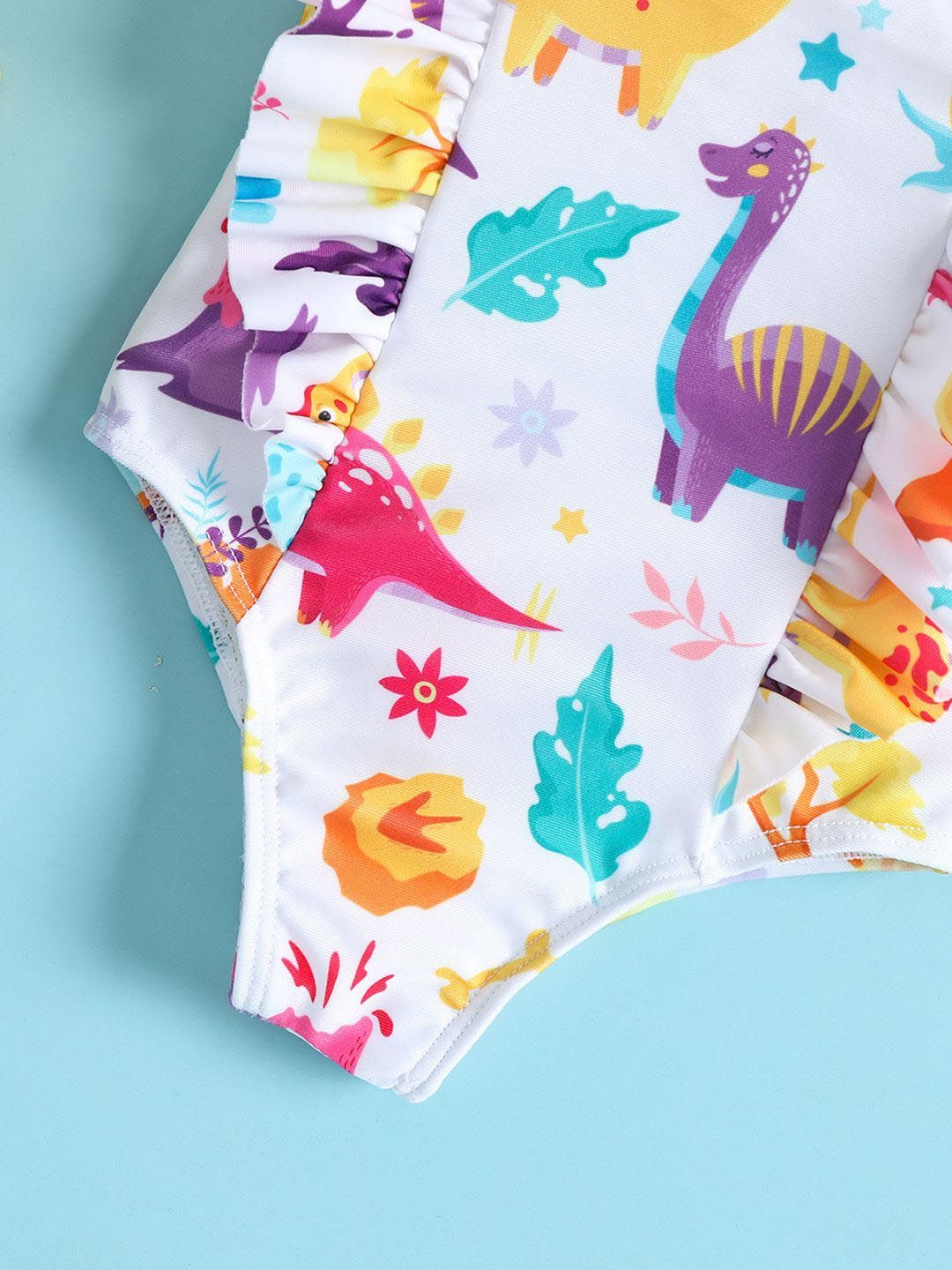 YK Girls Printed Full Coverage Sleeveless Bodysuit