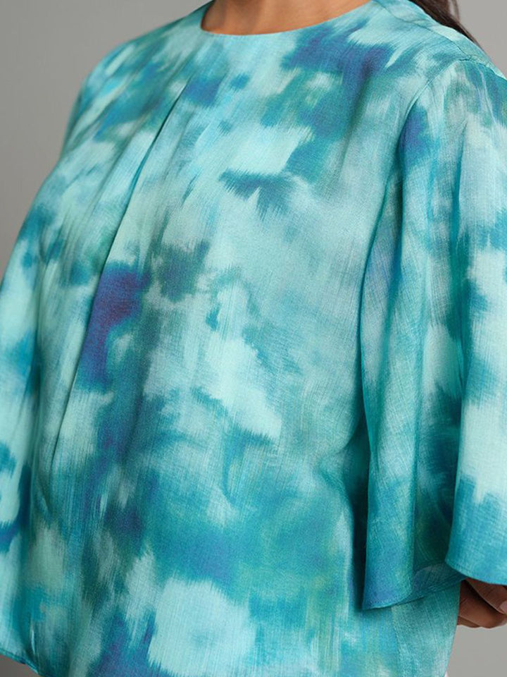 AND Tie and Dye Kimono Sleeve Top