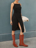 DressBerry Slit-Detail Sheath Midi Dress
