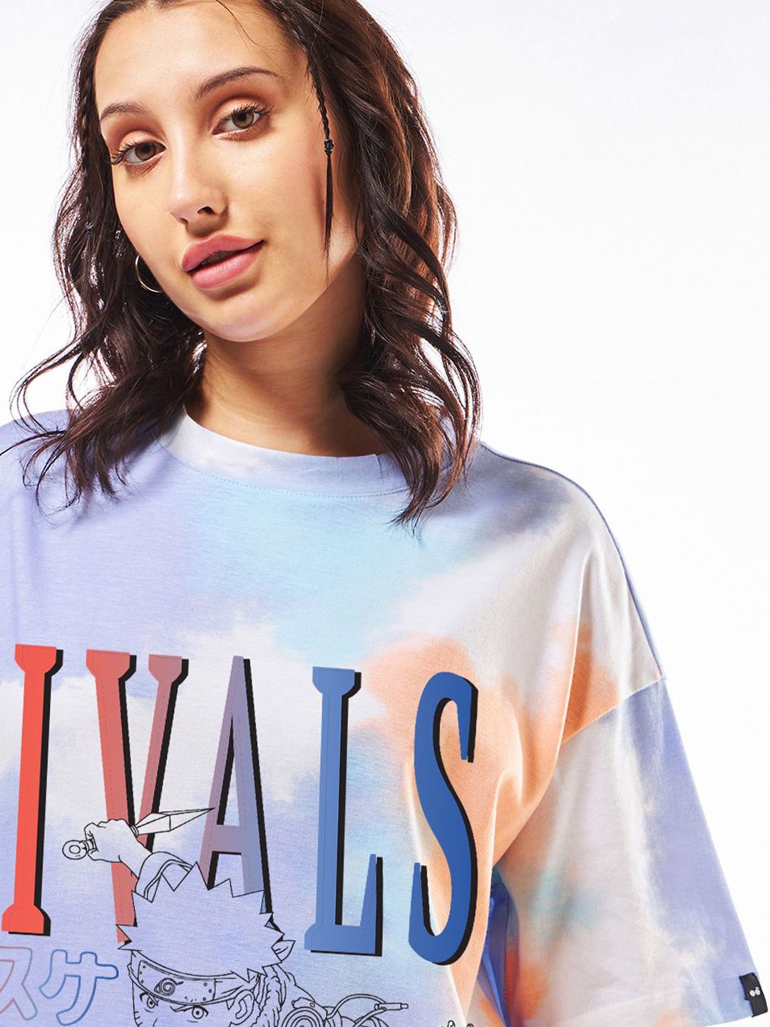 Bewakoof Graphic Printed Round Neck Pure Cotton Oversized T-shirt